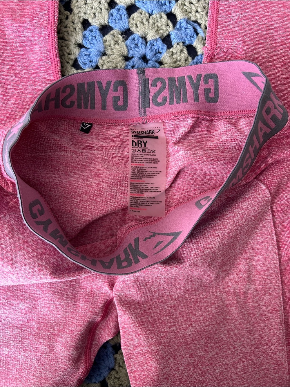 Gymshark Pink Heather Logo Leggings